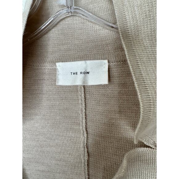 The Row Chopok Cream Double Breasted Wool & Silk Cardigan Sweater Jacket L - Picture 5 of 13